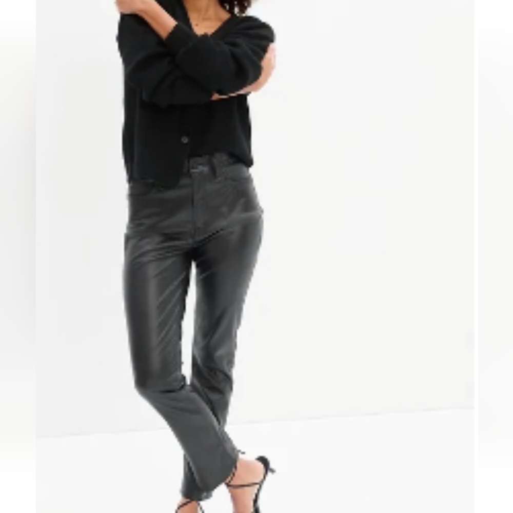 GAP High-Rise Vintage Slim Faux Leather Pants. NWT